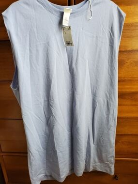 H&M Light Blue Sleeveless Jersey Dress | NWT | Size Large